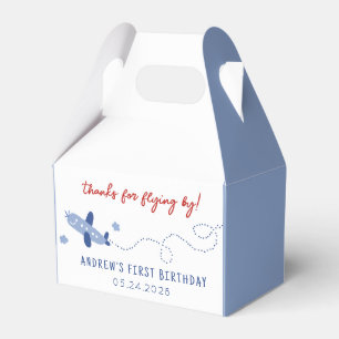 Adorable Airplane How Time Flies Birthday Party Favour Box