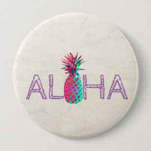 Adorable Aloha Hawaiian Pineapple 10 Cm Round Badge