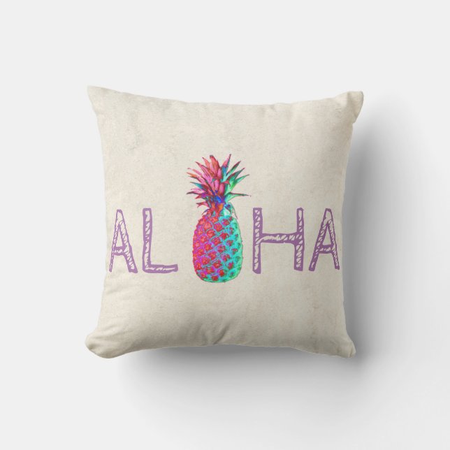 Adorable Aloha Hawaiian Pineapple Cushion (Front)