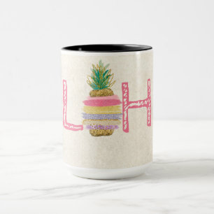 Adorable Aloha Hawaiian Striped Pineapple   Mug