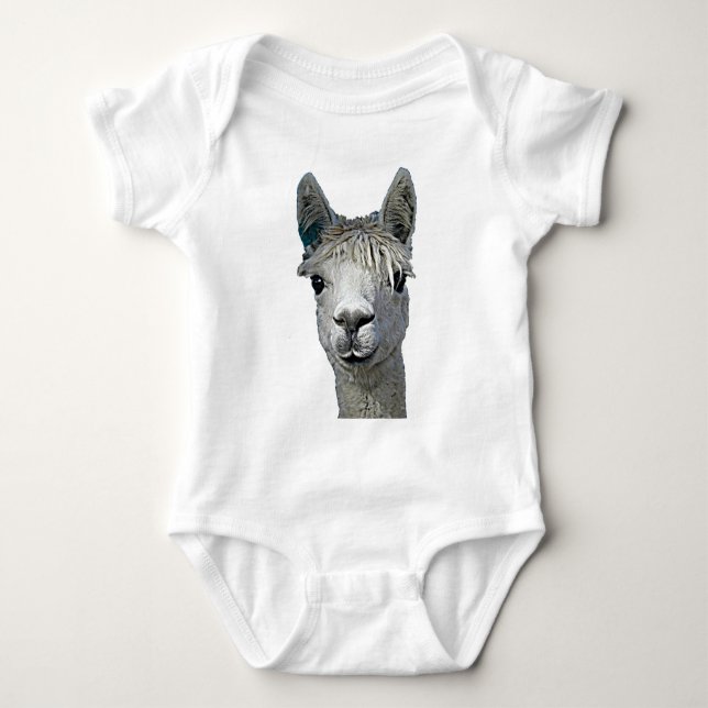 Adorable Alpaca Baby Bodysuit (Front)