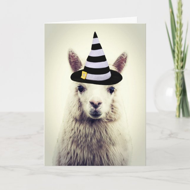 Adorable Alpaca, Halloween Card (Front)