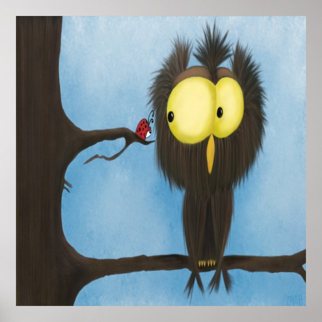Adorable And Colorful Owl Oliver Poster (Front)