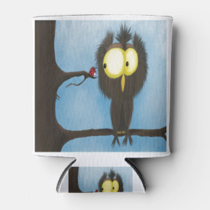 Adorable And Colourful Owl Oliver Can Cooler