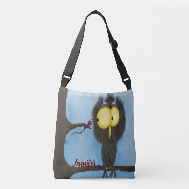 Adorable And Colourful Owl Oliver Crossbody Bag (Front)