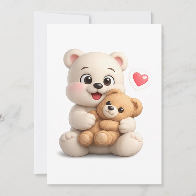  Adorable and Cute Teddy Bear Design Card (Front)