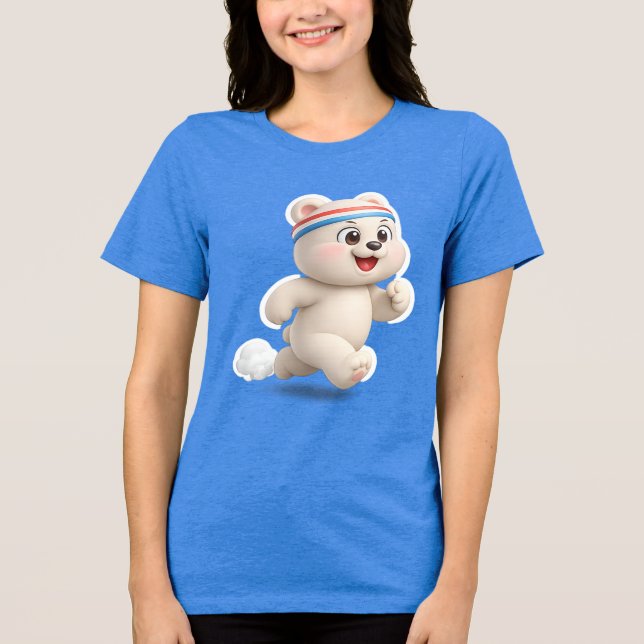  Adorable and Cute Teddy Bear Design Tri-Blend Shirt (Front)