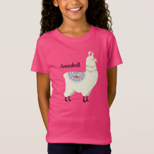 Adorable and Girly Llama T-Shirt
