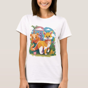 Adorable Animal Parade – Kids’ Playful T-Shirt Des
