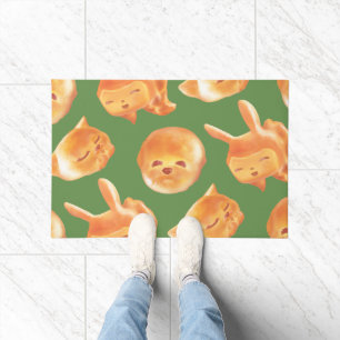 Adorable Animal Shaped Bread Pattern Doormat