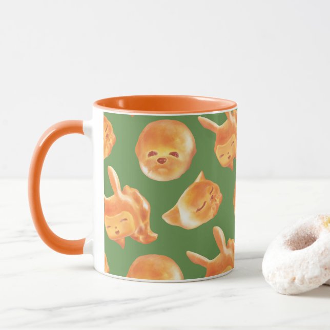 Adorable Animal Shaped Bread Pattern Mug (With Donut)