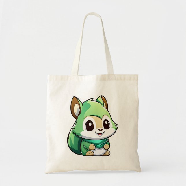 Adorable animal squirrel tote bag (Front)