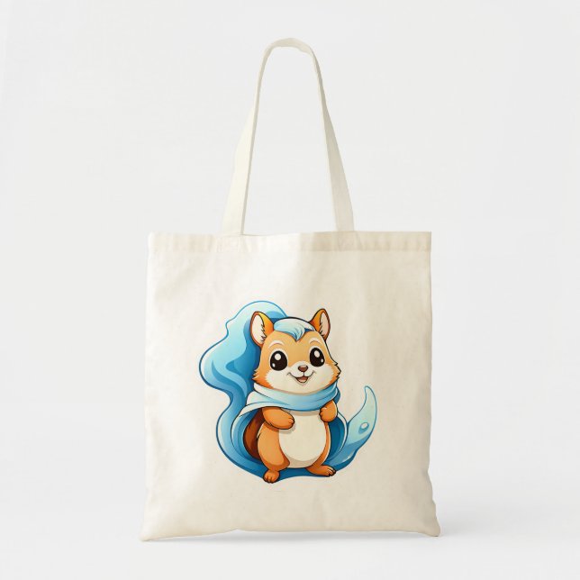 Adorable animal squirrel tote bag (Front)