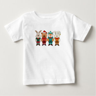 Adorable animals ready for winter baby T-Shirt