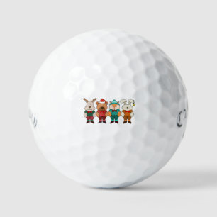 Adorable animals ready for winter golf balls