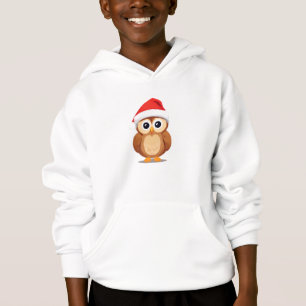 Adorable animals winter owl Santa Christmas 