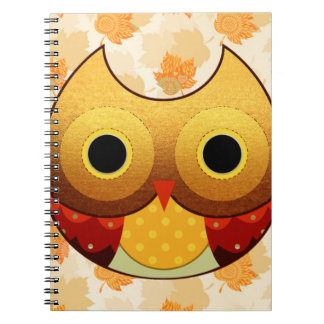 Adorable Autumn Owl Spiral Notebook