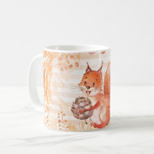 Adorable Autumn Squirrel Coffee Mug