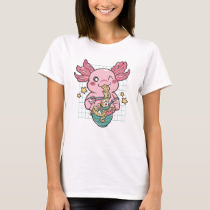 Adorable Axolotl eating Ramen T-Shirt
