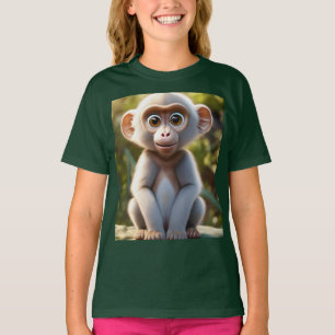 Adorable Baby Baboon T-shirt Design – Big Eyes, Cu