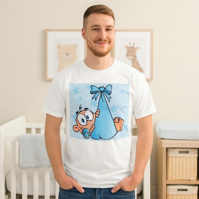 Adorable Baby Boy with Pacifier in a Sling  T-Shirt (Creator Uploaded)