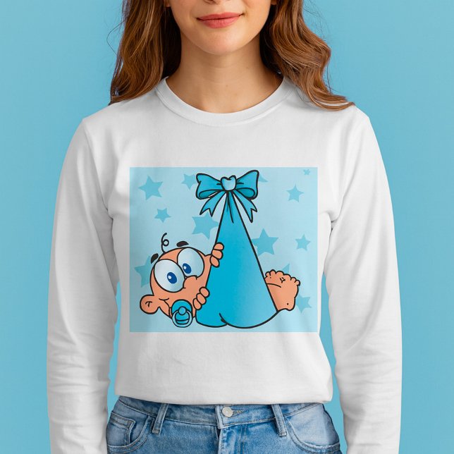 Adorable Baby Boy with Pacifier in a Sling  T-Shirt (Creator Uploaded)