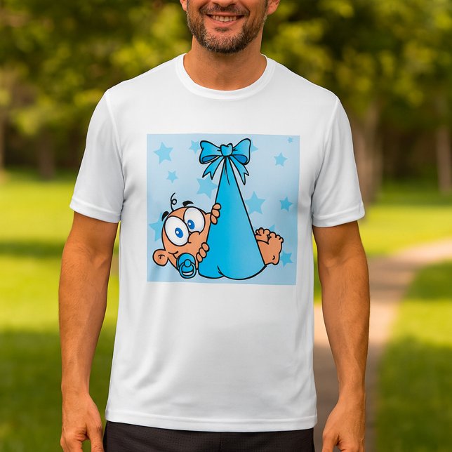 Adorable Baby Boy with Pacifier in a Sling  T-Shirt (Creator Uploaded)