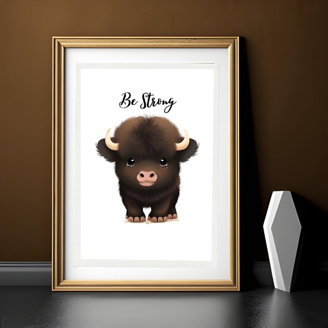 Adorable Baby Buffalo Wall Art Print for Nursery  (Creator Uploaded)