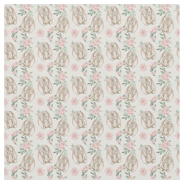 Adorable Baby Bunnies Fabric (Close Up)