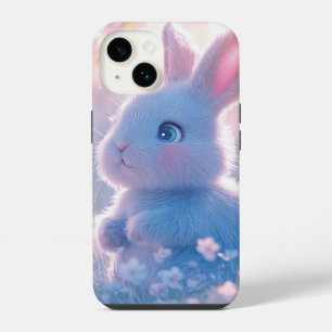 Adorable Baby Bunny in a Field of Flowers iPhone 14 Case