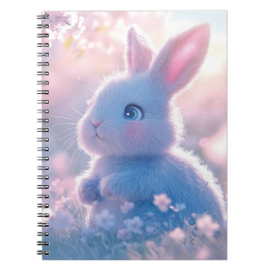 Adorable Baby Bunny in a Field of Flowers Notebook