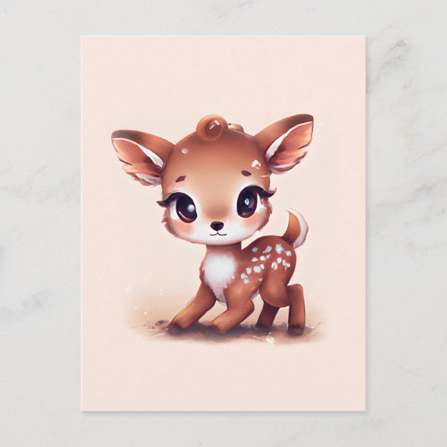 Adorable Baby Deer Postcard (Front)