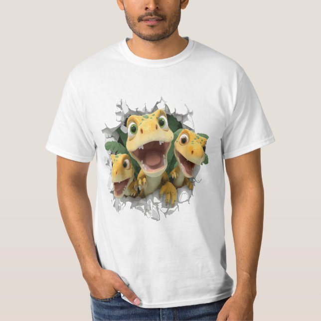 Adorable Baby Dinosaur T-Shirt Design (Front)
