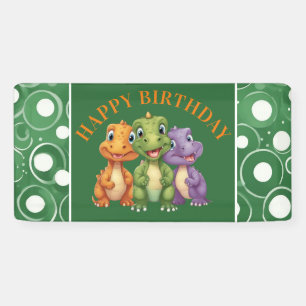 Adorable Baby Dinosaur's Party Banner