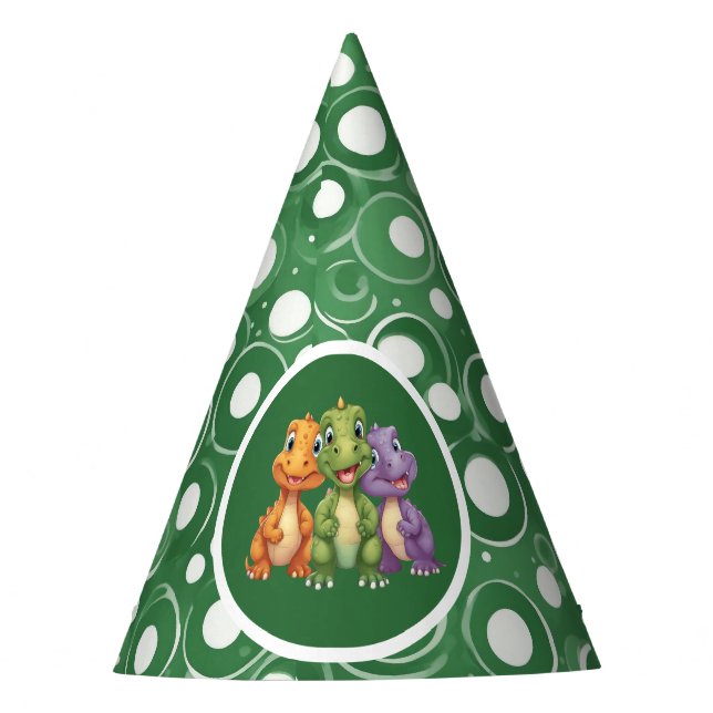 Adorable Baby Dinosaur's Party Hat (Front)