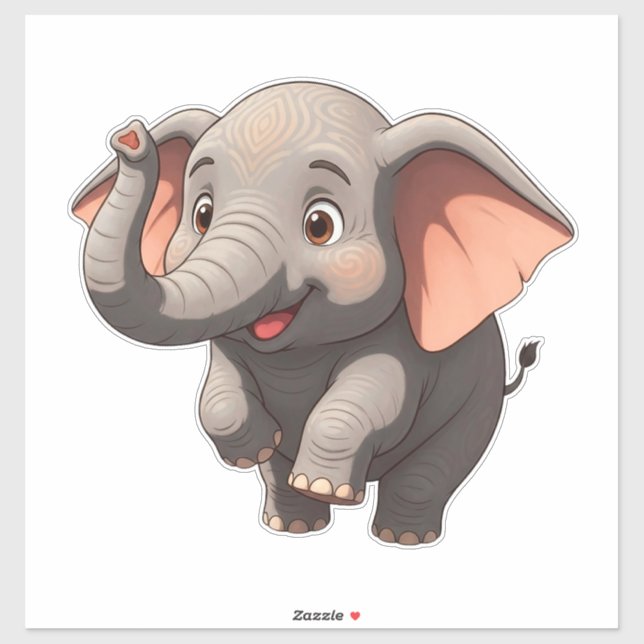 Adorable Baby Elephant Cartoon (Sheet)