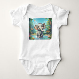  Adorable Baby Elephant  design Bodysuit