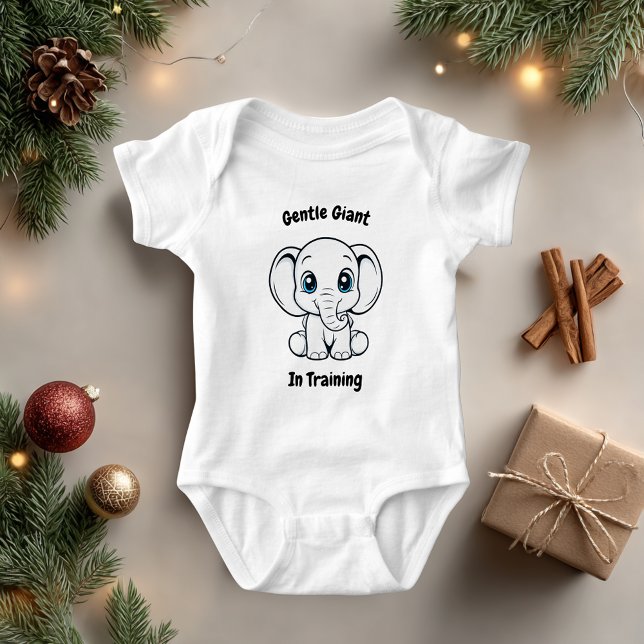 Adorable Baby Elephant - Gentle Giant in Training  Bodysuit (Creator Uploaded)