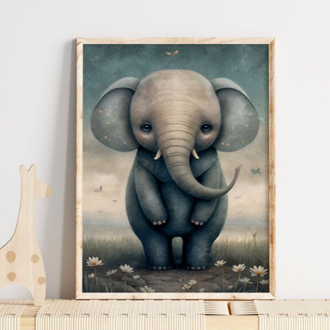 Adorable Baby Elephant Wall Art | African Wildlife (Creator Uploaded)