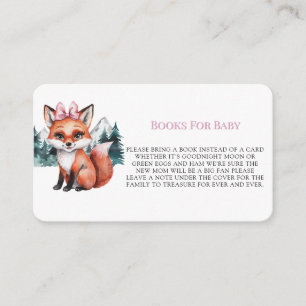 Adorable Baby Fox Watercolor Girl Books For Baby Enclosure Card