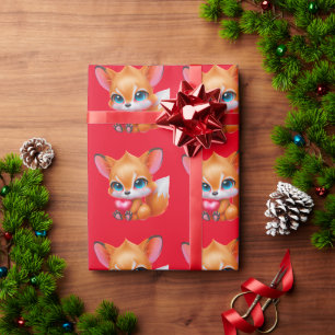 Adorable Baby Fox Wrapping Paper