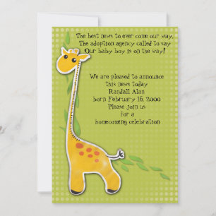 adorable baby giraffe boy adoption announcement