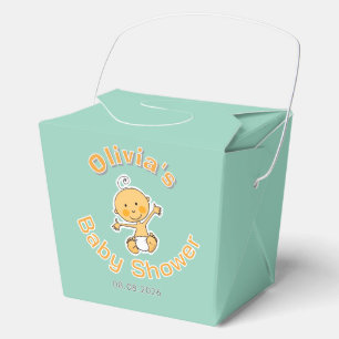 Adorable Baby Graphic Custom Name Shower Favour Box