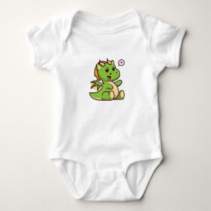Adorable Baby Green Dragon Bodysuit