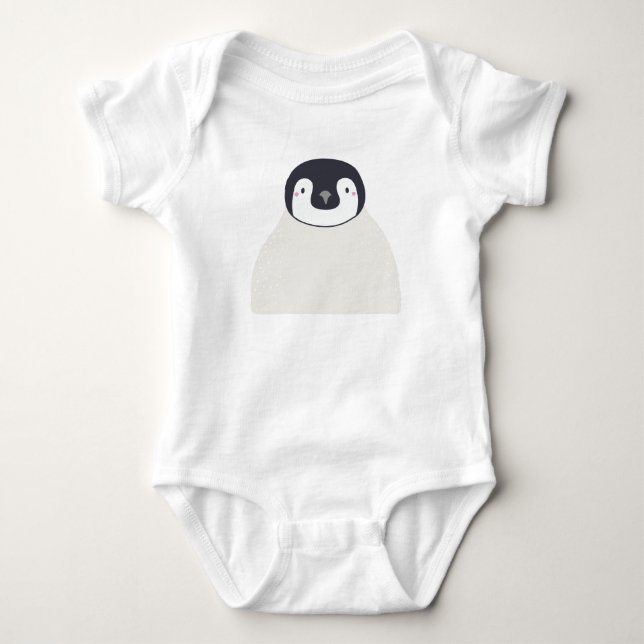 Adorable baby jersey bodysuit featuring a cute pen (Front)