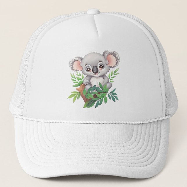 Adorable Baby Koala Bear Trucker Hat (Front)