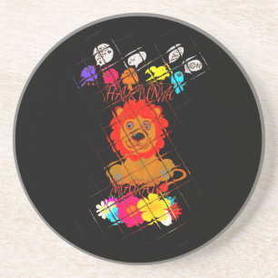 Adorable Baby Lion Art Design Motif Coaster