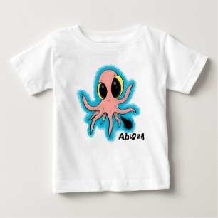 Adorable baby octopus cartoon design baby T-Shirt