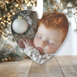 Adorable Baby Photo | Baby's First Christmas Ornament<br><div class="desc">Add your little son or daughter's photo to this Baby's First Christmas ornament. Personalise the text on the back and put the year too! Precious keepsake.</div>