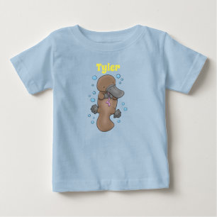 Adorable baby platypus cartoon illustration T-Shirt